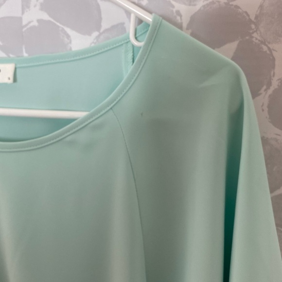 Amanda Uprichard Mint Wide Sleeve Side Tie Top - Picture 6 of 7